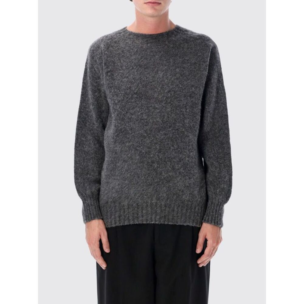 Howlin Men Crewneck Wool Blend Jumper Howlin With Ribbed Trims